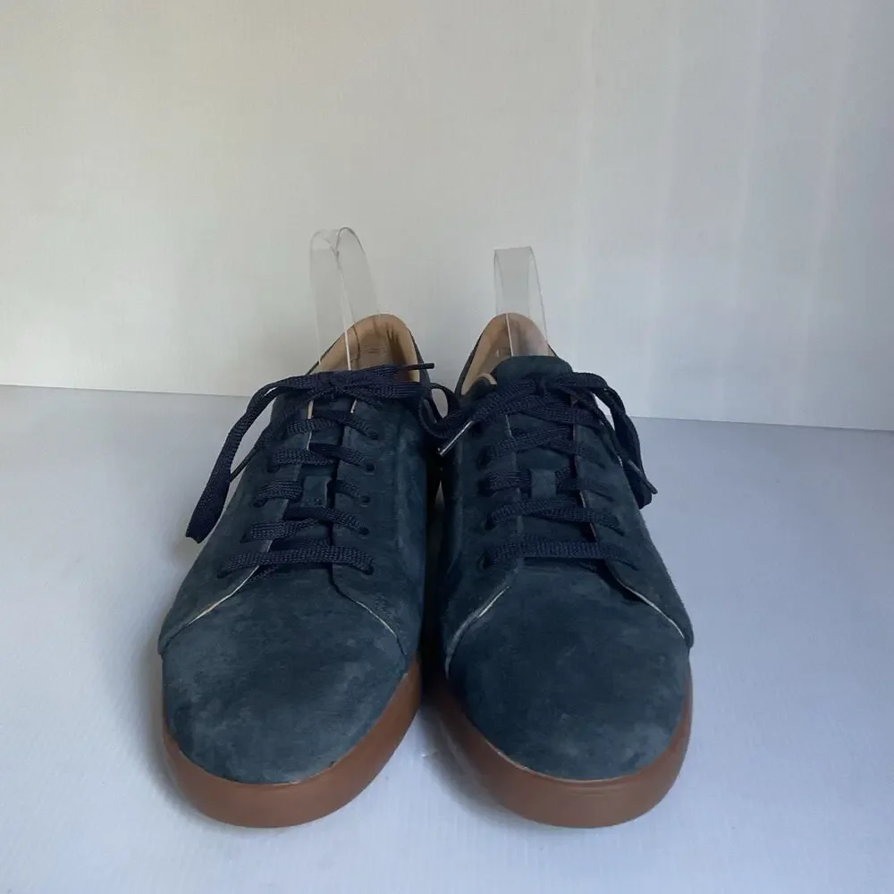Under Armour Suede Sneakers Blue Gum Sole Casual Shoes Size 9.5